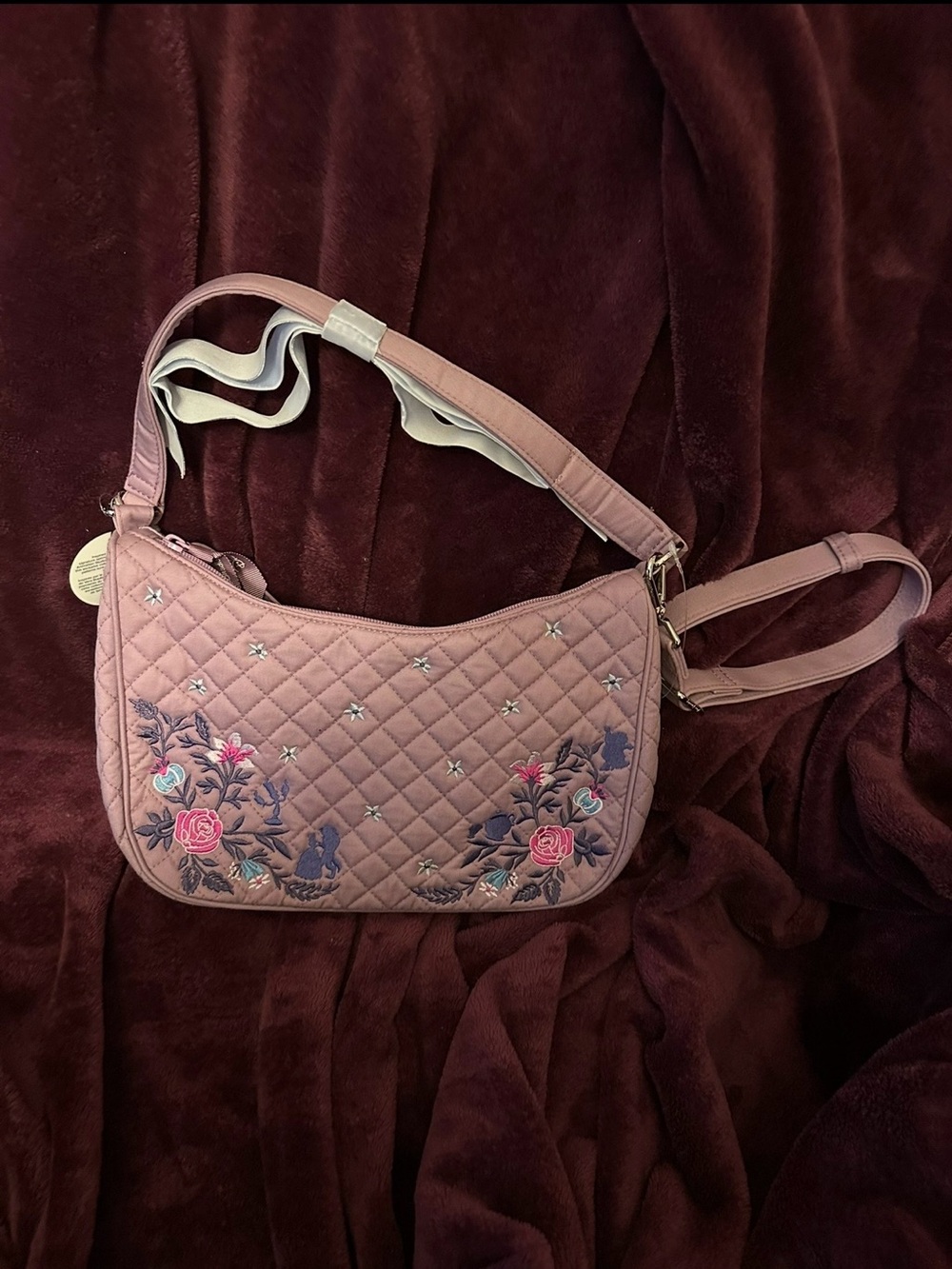 Vera Bradley Beauty And The Beast Frannie Crescent Crossbody
